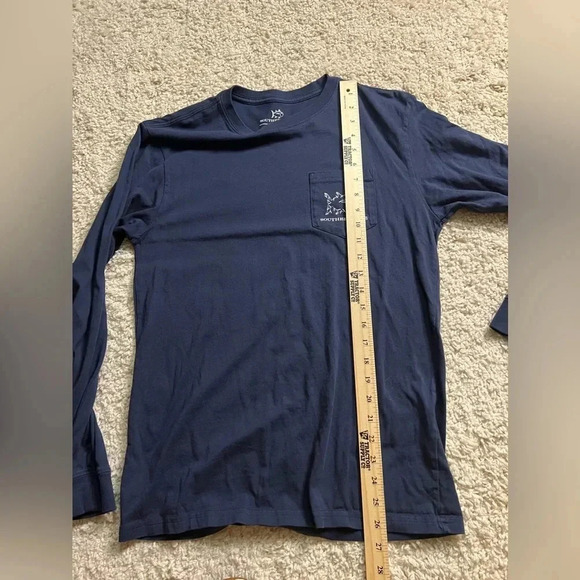 Size Small Southern Tide Navy Long Sleeve Christmas Shirt - Picture 5 of 5